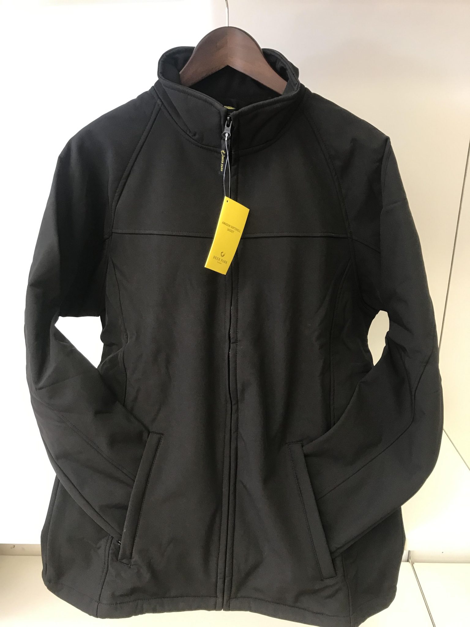 Plain Black Softshell Jacket - Gents - The Back to School Store